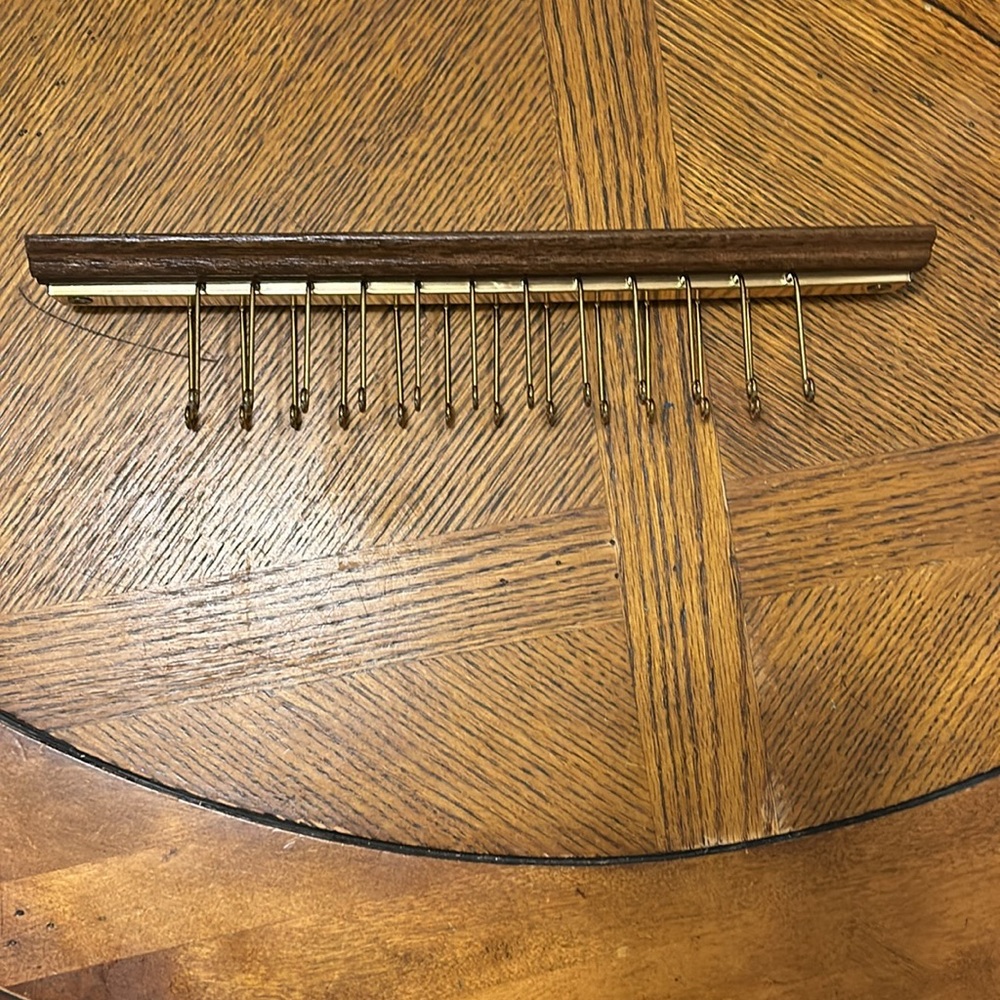 Vintage Swank Metal Tie Rack In Box